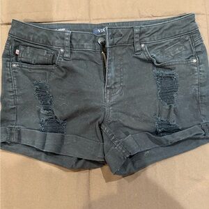 Vigoss Charcoal Distressed Jean Shorts